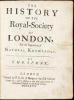 The History of the Royal-Society of London, For the Improving of Natural Knowledge