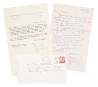 Two signed letters from David Ignatow to poet Terry Kennedy