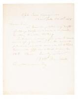 US Navy officer, the first American Alcalde of San Francisco - letter as Coast Surveyor to a pioneering meteorologist