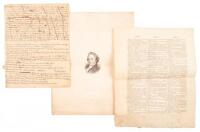 Autograph manuscript fragment, single leaf written in ink on one side, the entry for the word "Admonish" with a lengthy etymological analysis