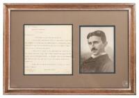 Letter from Nikola Tesla to William T. Schley about a photograph to be taken of an "apparatus"