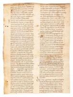 Manuscript leaf from a giant "Atlantic" Bible