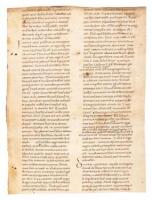 Manuscript leaf from a giant "Atlantic" Bible