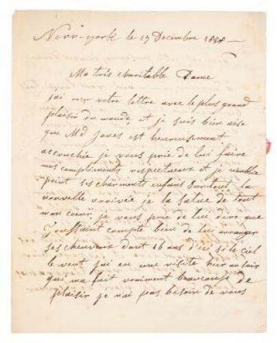 Letter from Ex-slave, hairdresser to New York high society matrons, proposed for canonization as first African-American male Saint
