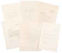 Two Autograph Letters and Four Typed Letters Signed by Pearl S. Buck