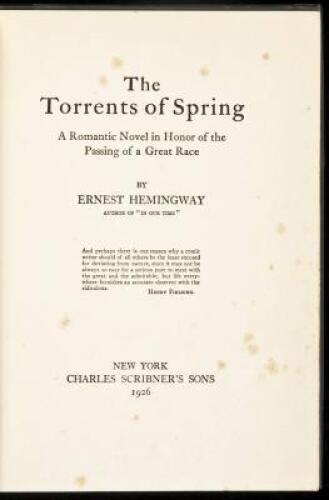 The Torrents of Spring