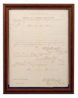 U.S. Army Special Requisition form signed by E.G. Mathey