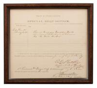 U.S. Army Special Requisition form signed by E.G. Mathey and countersigned by Elwell S. Otis