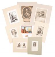 Seven engraved plates from works by or about Captain James Cook [with] modern watercolor of Joseph Banks