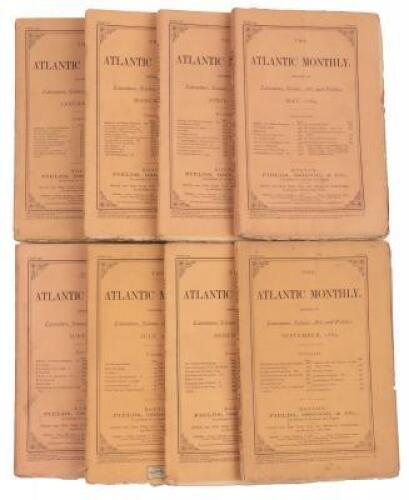 Eight post-Civil War issues of Atlantic Monthly magazine