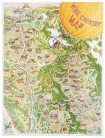 Wine Country Map, a full color guide of 75 wineries in Napa, Sonoma, and Mendocino Counties of California (panel title)