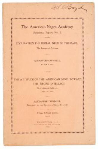 The American Negro Academy Occasional Papers, No. 3