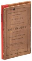 District Court of the United States, Northern District of California. Opinion Delivered by His Honor Ogden Hoffman, U.S. District Judge in the Cases of Jose Y. Limantour, Nos. 424 and 429 Claiming Four Leagues of Land in San Francisco County, and Adjacent