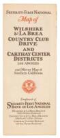 Map of Wilshire & La Brea, Country Club Drive and Carthay Center Districts Los Angeles, and Motor Map of Southern California