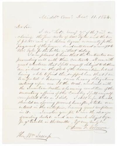 Letter about a Pennsylvania railroad project