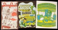 Three rock posters including two for Johnny Cash concerts