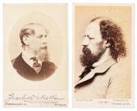 Two Cartes-de-Visite - Charles Dickens and Alfred Tennyson