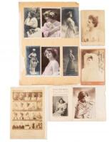 Nadar cabinet photograph of Mlle Cassive with 20 small format trial photos and eight early publicity photographs of the actress