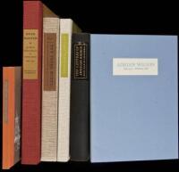 Six volumes printed by Adrian Wilson and one in his memory