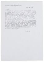 R. Crumb Handwritten Letter, 2008