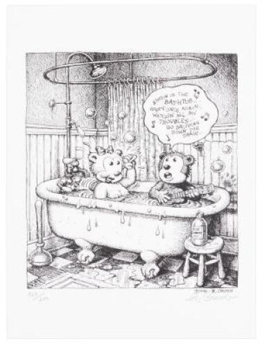 Bears in the Bathtub Signed Limited Print