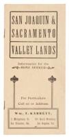 San Joaquin & Sacramento Valley Lands: Information for the Home Seeker (wrapper title)