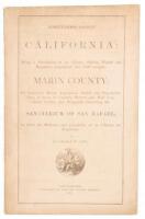Something about California: Being a description of its climate, health, wealth and resources, compressed into small compass. Marin county: its industries, roads... and paragraphs describing the sanatarium [sic] of San Rafael... (wrapper title)