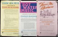 Six Black Sparrow Press broadsides, including three signed by Bukowski