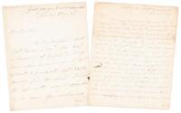 Two letters from General James Murray to Sir George Yonge, British Secretary of War