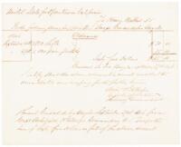 Manuscript receipt for arms purchased in Los Angeles during the occupation by U.S. troops, just before they were forced to capitulate by rebellious Californios