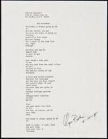 “the barometer” - manuscript poem signed by Charles Bukowski