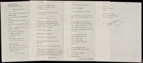 "the big weight-lifting feat” - manuscript poem signed by Charles Bukowski