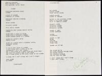 "crowds" - manuscript poem signed by Charles Bukowski