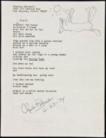 "d.n.f." - manuscript poem signed by Charles Bukowski