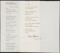 "eating the father” - manuscript poem signed by Charles Bukowski