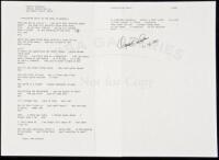 “everything hurts to the edge of goodness” - manuscript poem signed by Charles Bukowski