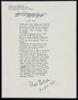 "funny man&rdquo; - manuscript poem signed by Charles Bukowski