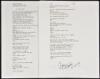 "the glory days" - manuscript poem signed by Charles Bukowski