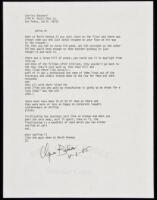 "going on" - manuscript poem signed by Charles Bukowski