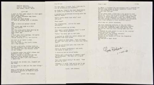 &ldquo;good pay&rdquo; - manuscript poem signed by Charles Bukowski