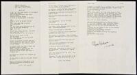 “good pay” - manuscript poem signed by Charles Bukowski