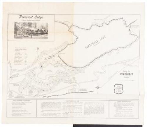 Pinecrest Lodge, Pinecrest, Tuolumne County, California - General Map of Pinecrest...