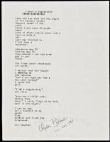 "I meet a vegetarian” - manuscript poem signed by Charles Bukowski