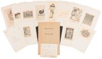 Group of ephemera relating to American bookplates