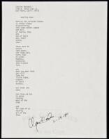 "meeting them" - manuscript poem signed by Charles Bukowski