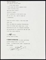 "a note upon waste” - manuscript poem signed by Charles Bukowski