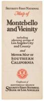 Security-First National Map of Montebello and Vicinity including adjoining sections of Los Angeles City and County and Motor Map of Southern California