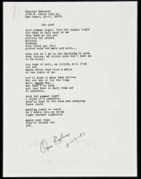 “the pack” - manuscript poem signed by Charles Bukowski