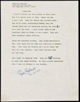 "panasonic” - manuscript poem signed by Charles Bukowski