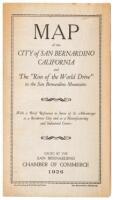 Map of the city of San Bernardino, California and the "Rim of the World Drive" in the San Bernardino Mountains: With a brief reference to some of its advantages as a residence city and as a manufacturing and industrial center